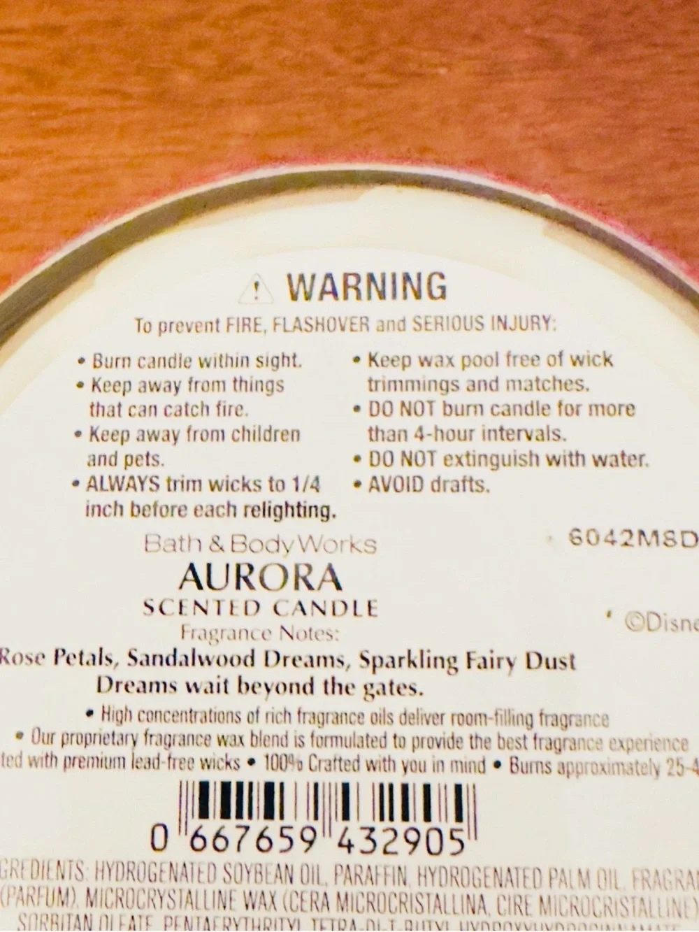 Bath & Body Works Aurora Decorative Pink and Gold Jar Candle